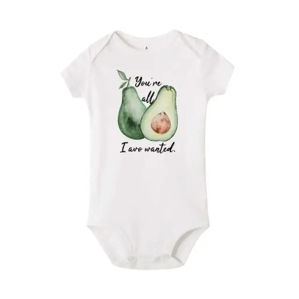 Los Angeles Boutique Baby Girl Boy YOU'RE ALL I AVO WANTED Avocado Bodysuit 0-3m